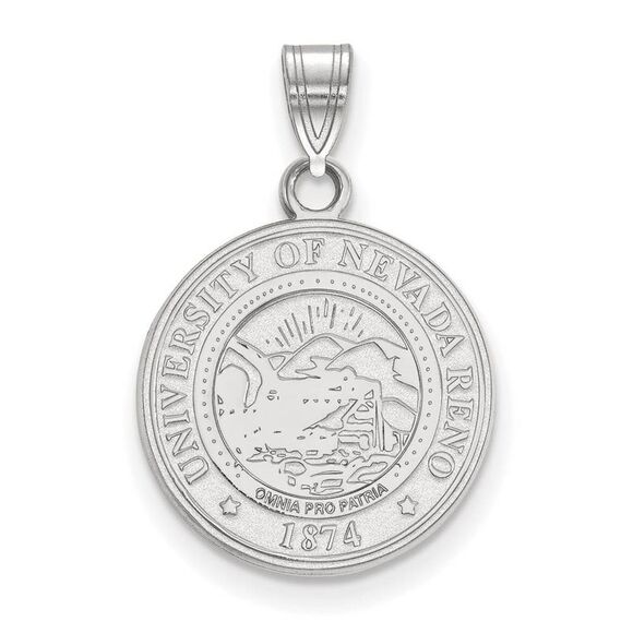 Sterling Silver U. of Nevada Medium Crest Pendant - Picture 1 of 3